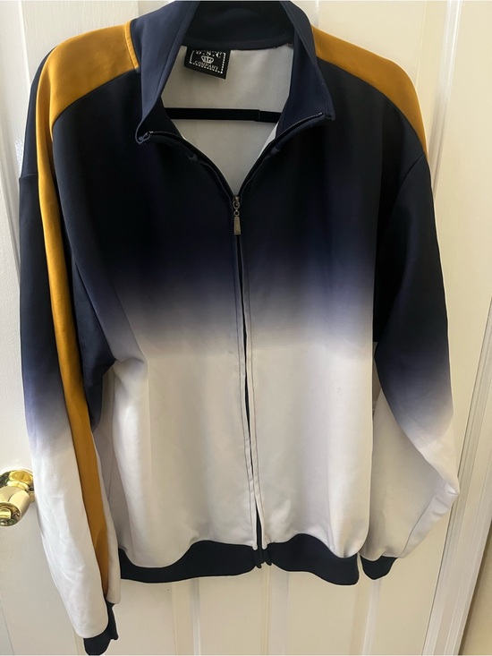 OSC Company Other - O.S.C. Company Navy Zip-Up Jacket with Mustard Shoulder Detail XL